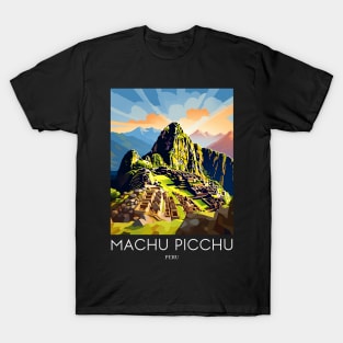 A Pop Art Travel Print of Machu Picchu - Peru T-Shirt